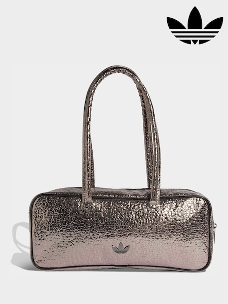adidas Originals Grey Metallic Elongated Handbag (H62534) | ₪191