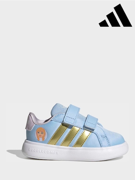 adidas Blue Disney Frozen Grand Court 3.0 Infant Trainers (H62602) | €37