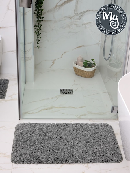 My Rug Ghost Grey Shaggy Bathmat (H62657) | 114 QAR