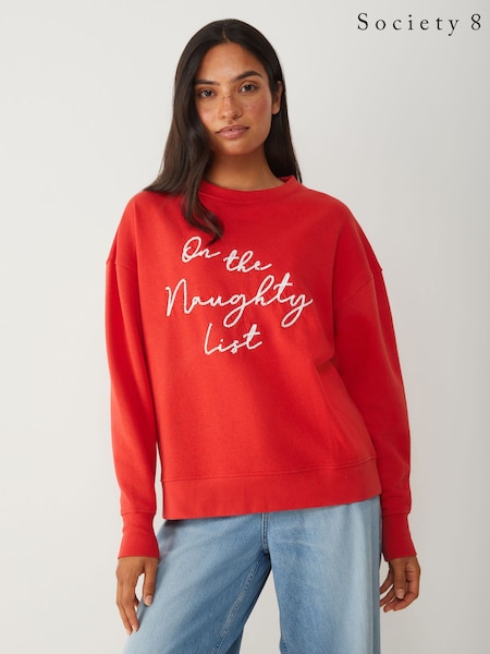 Society 8 Red Christmas List Sweat Top (H62699) | €37