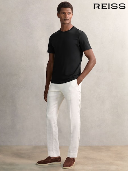 Reiss Black Count Airwater-Cotton Crew-Neck T-Shirt (H62773) | AED346