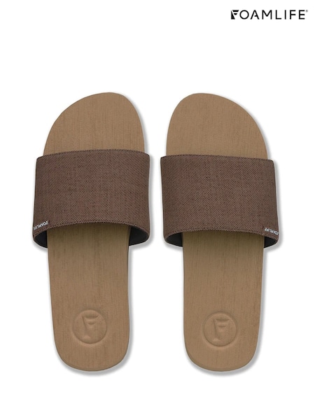 Foamlife Brown Mens Sully Slide Sliders (H62789) | OMR24