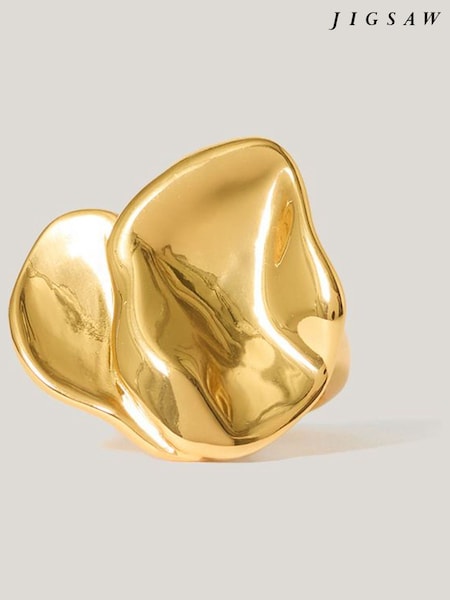 Jigsaw Gold Tone Deconstructed Petals Ring (H62875) | €35