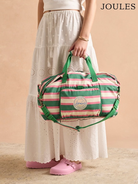 Joules Resort Stripe Packaway Duffle (H63017) | R$ 495