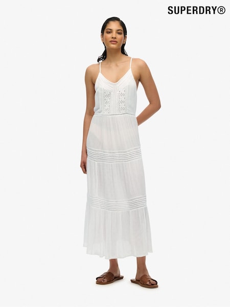 Superdry White Ibiza Cami Maxi Dress (H63024) | €94