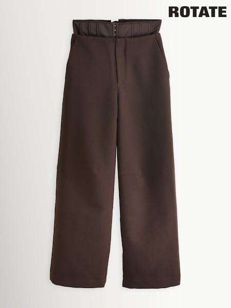 Rotate Brown Corset Suiting Trousers (H63035) | AED1,601