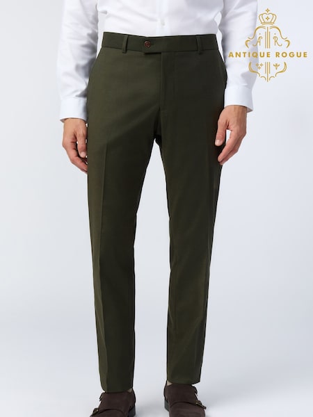 Antique Rogue Green Harley Flannel Trousers (H63076) | R$ 730