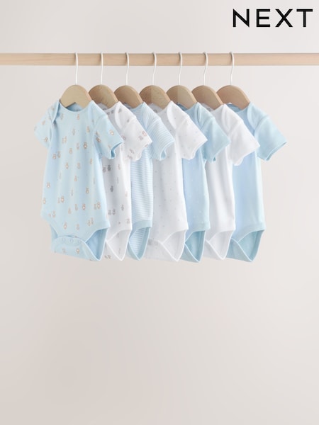 أزرق - Short Sleeve Baby Bear Bodysuit (H63245) | ‏78 ر.ق. - ‏88 ر.ق.