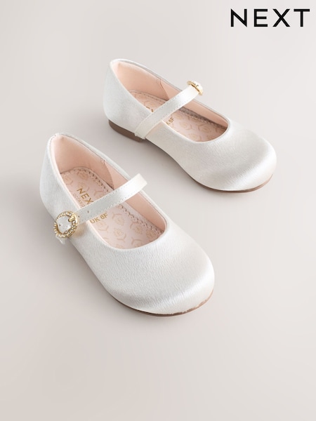 أبيض عاجي - Flower Girl Occasion Mary Jane Shoes (H63356) | ‏104 ر.ق. - ‏114 ر.ق.