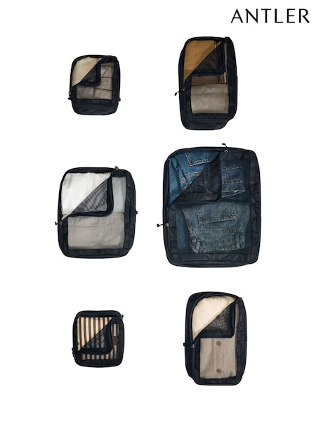 Antler Packing Cubes in Navy Blue - Set of 6 (H63374) | 117 €