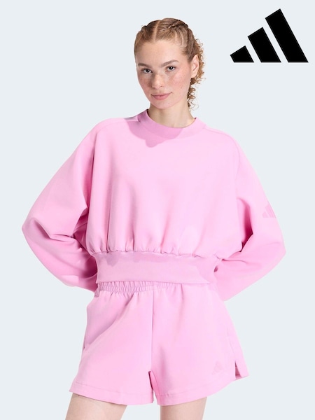 adidas Pink Soft Lux Sweatshirt (H63581) | AED291