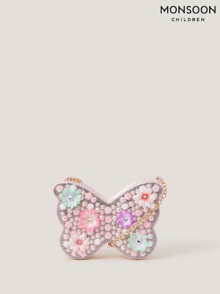 Monsoon White Embellished Butterfly Bag (H63599) | €0