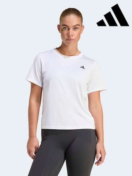 adidas White Workout Essentials Crew Neck T-Shirt (H63663) | AED116