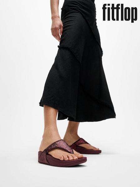 FitFlop Lulu Crinkled Shimmer Toe Post Sandals (H63721) | R$ 690