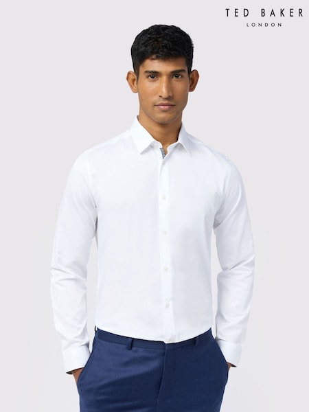 Ted Baker Tailoring Slim Emile Stretch White Shirt (H63845) | AED402
