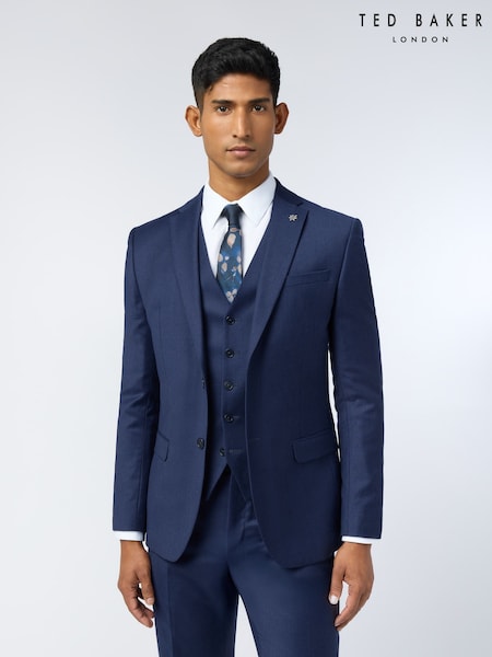 Ted Baker Tailoring Slim Blue Keats Flannel Jacket (H64007) | AED1,508