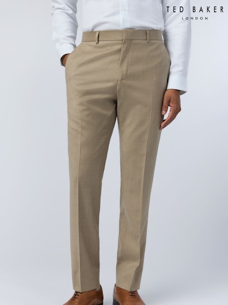 Ted Baker Tailoring Slim Natural Larkin Flannel Trousers (H64011) | AED815