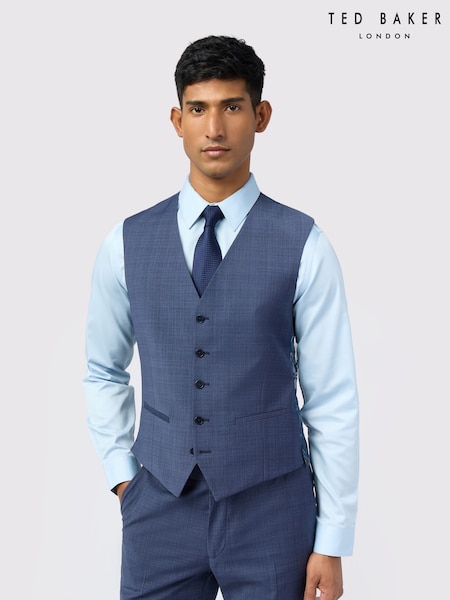 Ted Baker Tailoring Blue Foyle Airforce Scratch Waistcoat (H64024) | €145