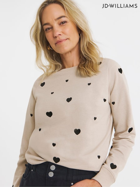 JD Williams Natural Heart Embroidered Sweatshirt (H64101) | €37