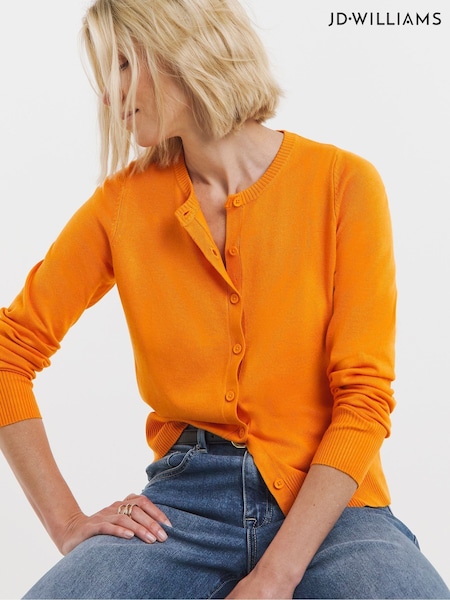 JD Williams Orange Crew Neck Cardigan (H64116) | €28