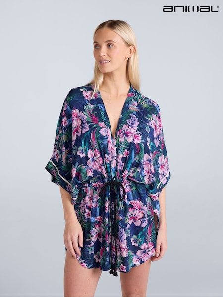 Animal Blue Womens Kym Kimono Coverup (H64126) | 173 QAR