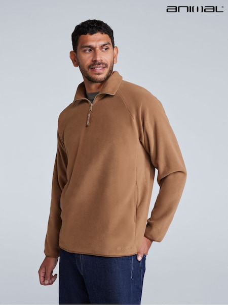 Natural - Animal Mens Stockholm Half Zip Fleece (H64129) | R$ 245