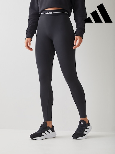 adidas Black Hyperglam Full Length Leggings (H64259) | AED221