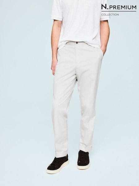 عاجي - N. Premium Smart Chino Trousers with Side Adjuster (H64290) | ‏265 ر.س.‏