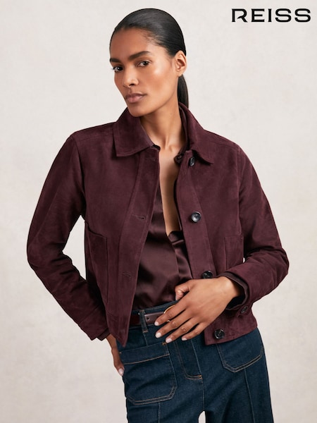 Reiss Sonny Suede Button Through Jacket (H64315) | 545 €
