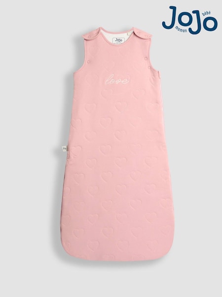 JoJo Maman Bébé Pink Heart Quilted 2.5 Tog Baby Sleeping Bag (H64368) | AED186