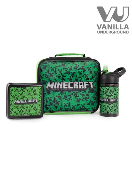 Vanilla Underground Green Boys Minecraft Lunch Bag Bottle and Snack Pot Set (H64494) | €32