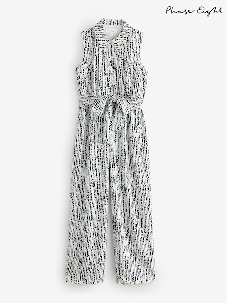 Phase Eight Black Janine Spot Jumpsuit (H64511) | €178