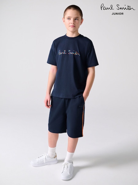أزرق داكن - Paul Smith Junior T-Shirt and Shorts Set (H64514) | ‏354 د.إ.‏