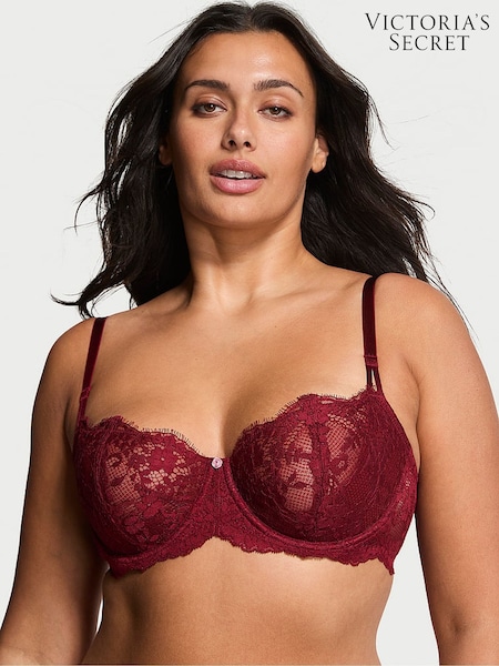 Victoria's Secret Sangria Red Unlined Balcony Lace Bra (H64681) | €59