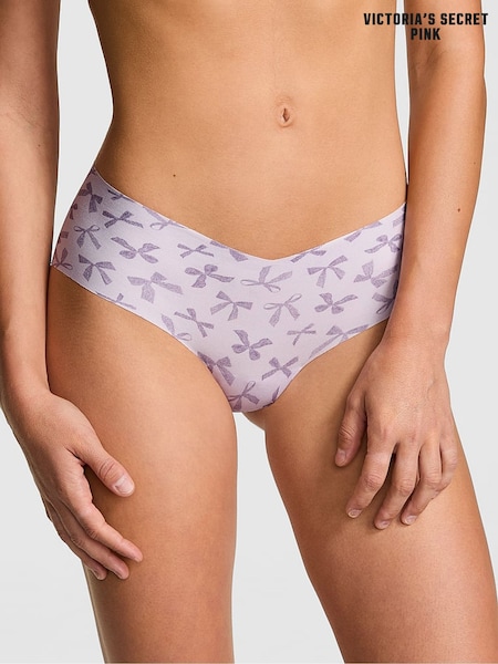 Victoria's Secret PINK Purple Bow Print Hipster No Show Knickers (H64683) | €14.50