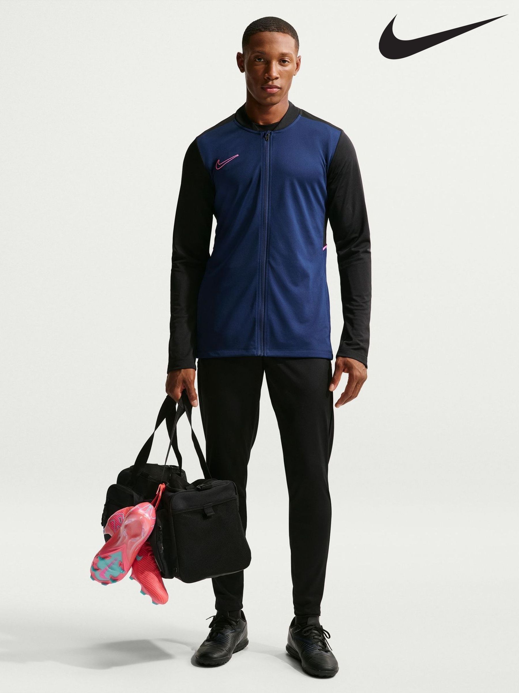 blue and black nike outfit