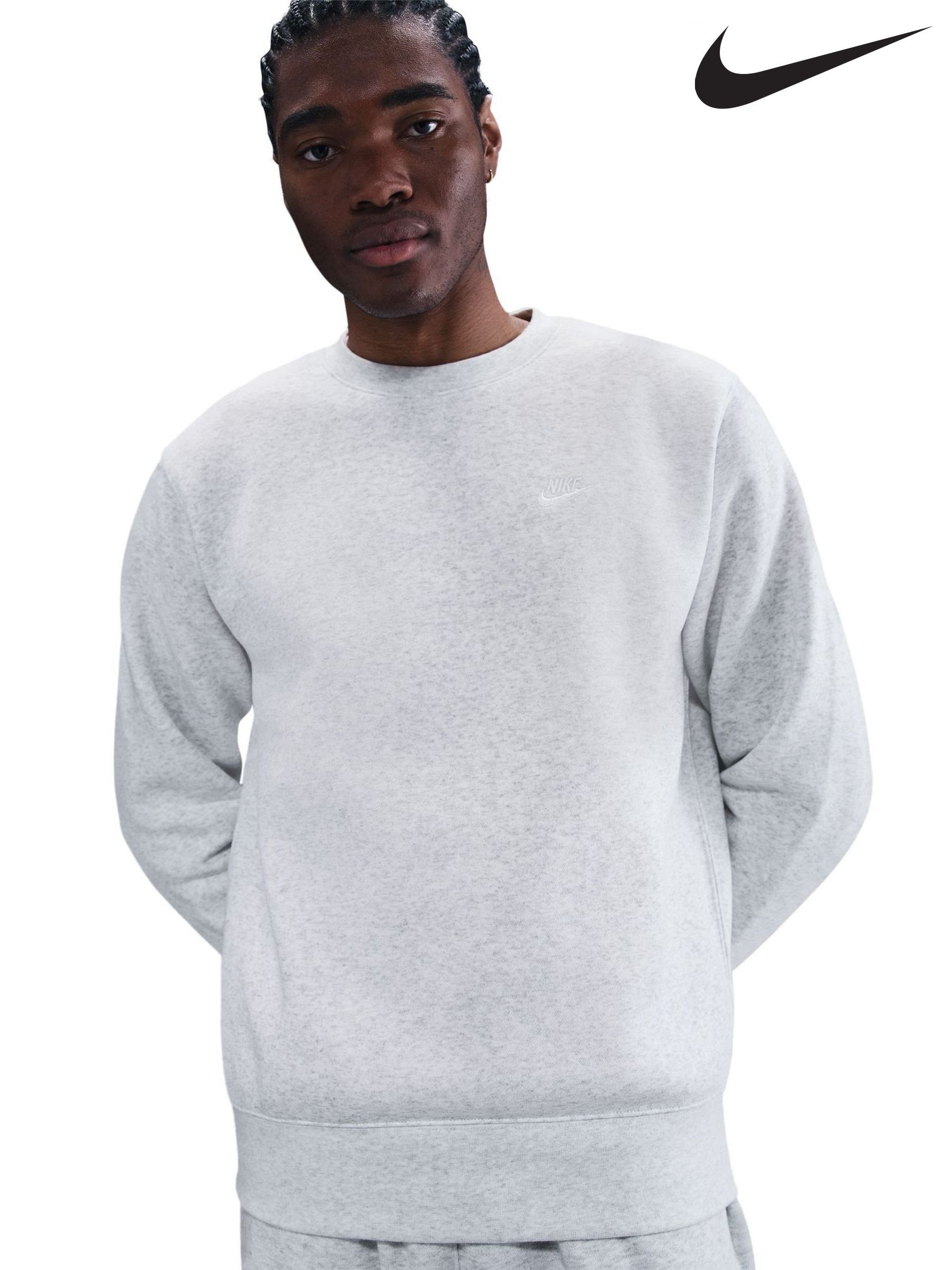 nike grey essentials crewneck sweatshirt