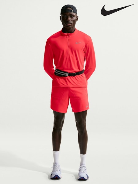 Crimson Rød - Nike Dri-FIT Pacer Quarter Zip Running Top (H64731) | kr707