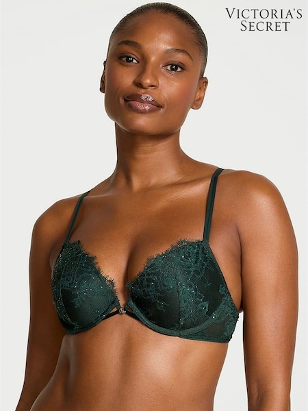 Victoria's Secret Cilantro Green Push Up Sequin Lace Bra (H64975) | €75