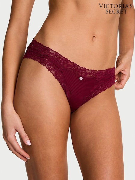 Victoria's Secret Sangria Red Bikini Lace Waist Knickers (H65297) | €13