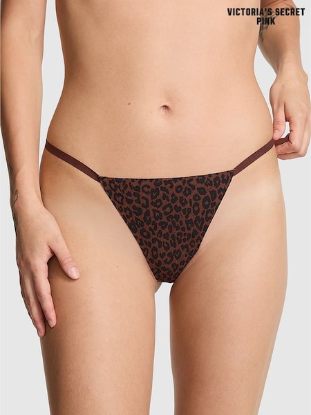 Victoria's Secret PINK Brown Leopard G-String No Show Knickers (H65335) | €13