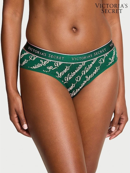 Victoria's Secret Clover Script Green Hipster Logo Knickers (H65344) | €11.50