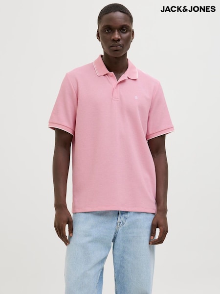 JACK & JONES Purple Waffle Short Sleeve Polo Shirt (H65551) | €32
