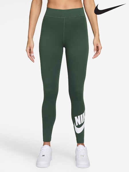 Nike Fir Green Sportswear Classics High-Waisted Graphic Leggings (H65583) | €56