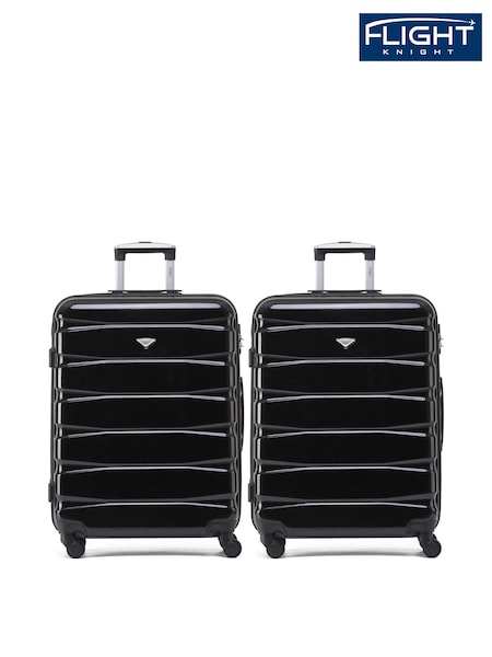 Flight Knight  Medium Check-In Hold Luggage Hardcase Travel Suitcases Set Of 2 (H65637) | €147