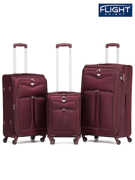 Flight Knight Large Soft Case Checkin Suitcases and Cabin Case Set of 3 (H65679) | €191
