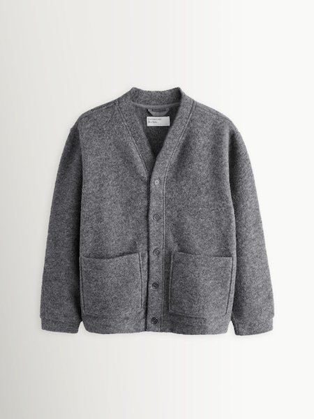 Universal Works Grey Wool Fleece Advance Cardigan (H65773) | €204