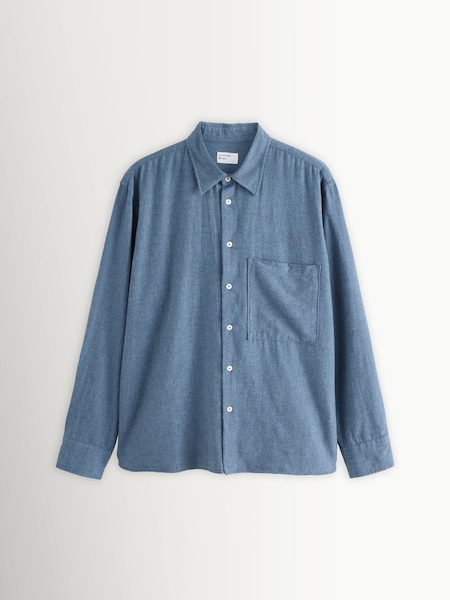 Universal Works Blue Square Pocket Brushed Twill Shirt (H65785) | €159.50