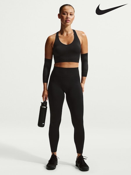 Black - Nike Pro Seamless High-waisted 7/8 Leggings