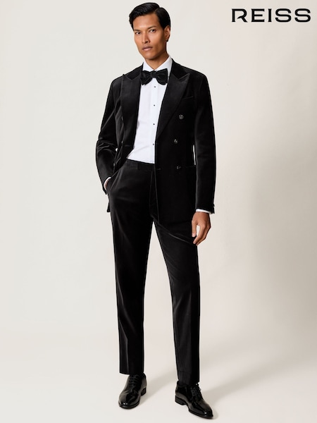 أسود - Reiss Royale T Suit Trousers (H65965) | ‏1,138 د.إ.‏